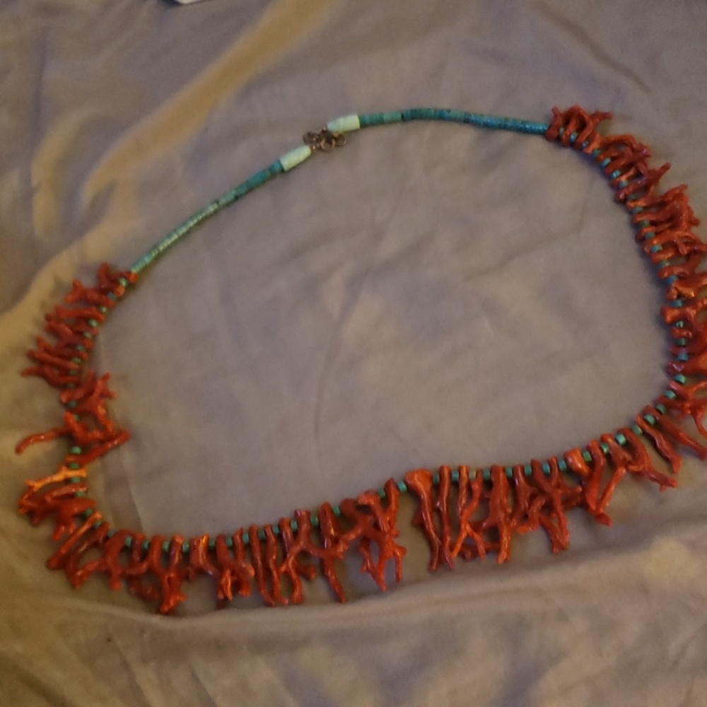 Red coral necklace